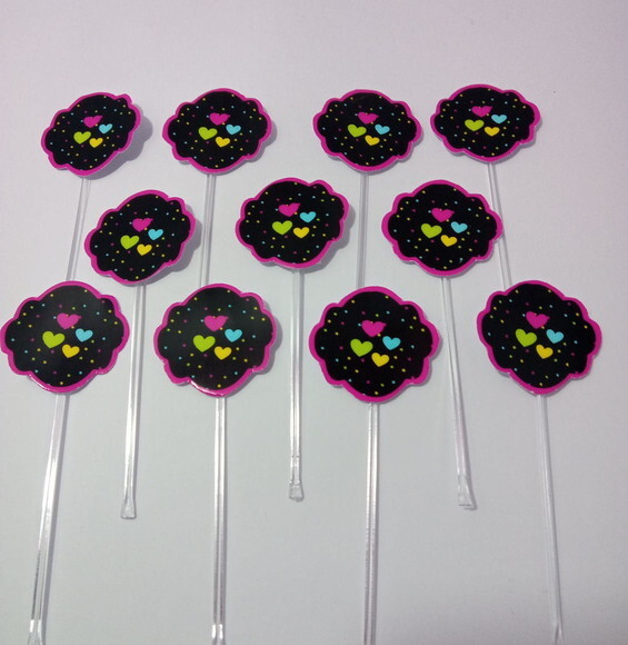 Topper Docinhos Festa Neon