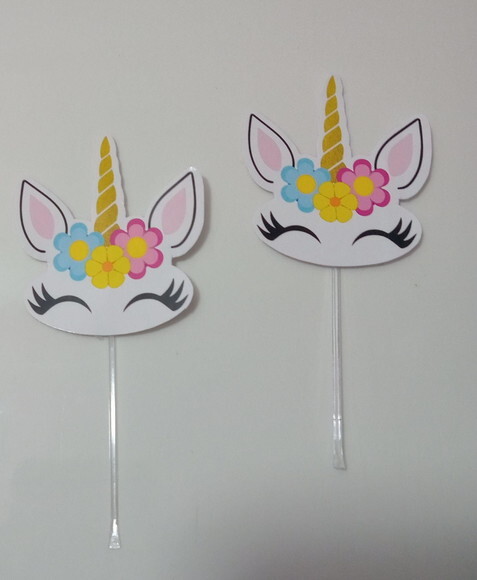 Topper para Cupcake Unicórnio