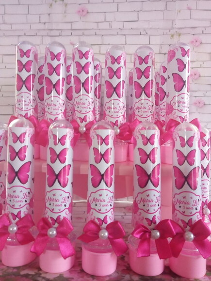 Tubete Borboleta Pink -rotulo