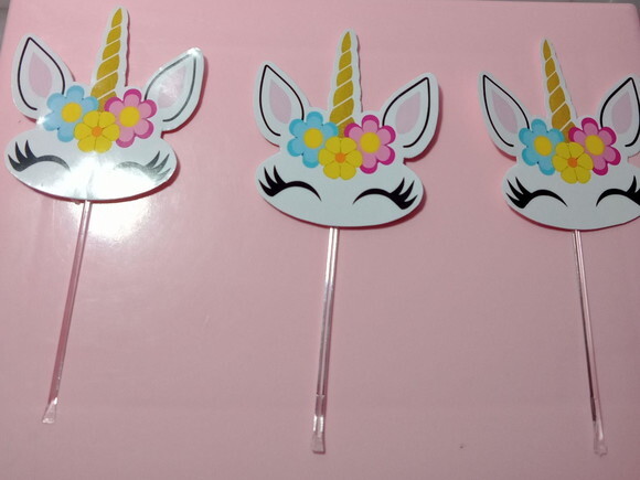 Topper para Cupcake Unicórnio