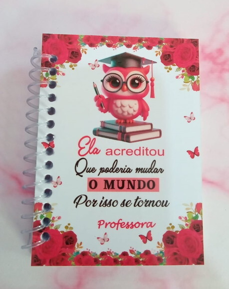 Bloquinho 7x10 Dia dos Professores Floral-40 Fls Brancas