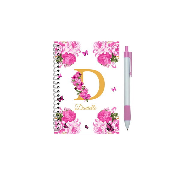 Caderninho com Caneta Borboleta Pink -10x14