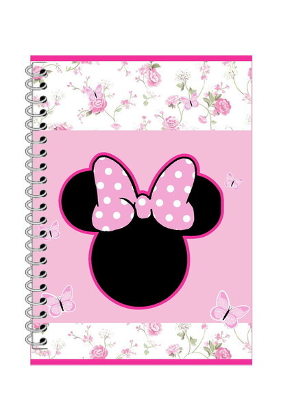 Caderninho/blo. e Lápis Jardim da Minnie Rosa-10x14/40fls Br