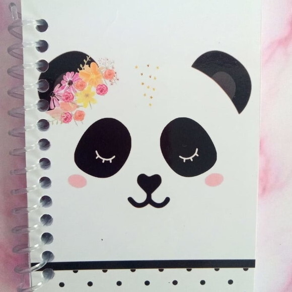 Caderninho/bloq. e Lápis Panda Menina 2.1-10x14/40fls Br