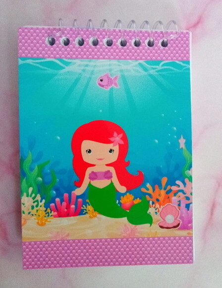 Caderninho/bloq. e Lápis Pequena Sereia Cute-10x14/40fls Br