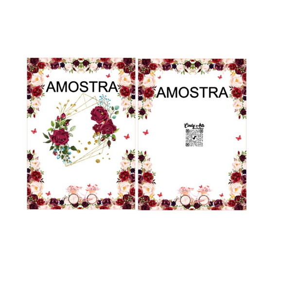 Caderninho/bloquinho 7x10 Floral -40 Fls Brancas