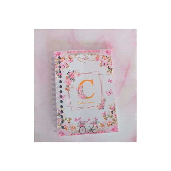 Caderninho/bloquinho 7x10 Floral -40 Fls Brancas