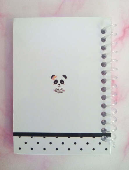 Caderninho/bloquinho 7x10 Panda Menina 2.1 /40 Fls Brancas