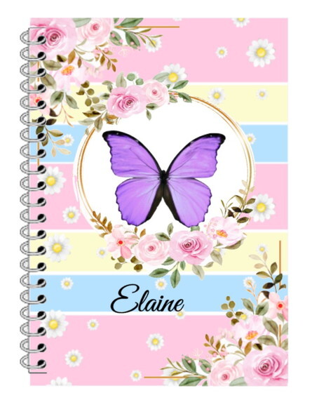 Caderninho/bloquinho Borboleta Candy Color -10x14 40 F. Br.