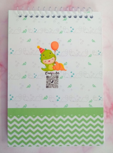 Caderninho/bloquinho Dino Baby -10x14 40 F. Brancas