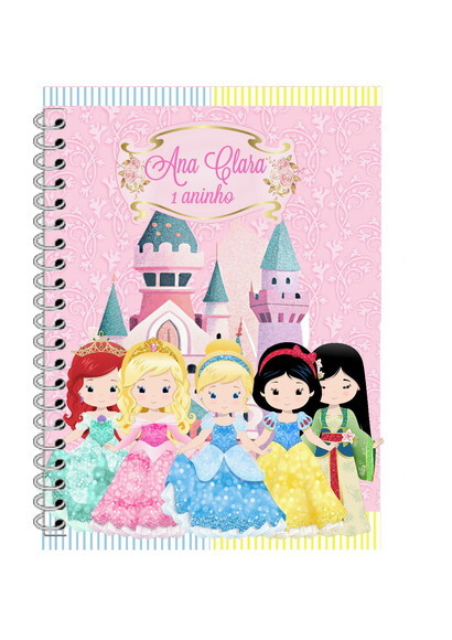 Caderninho/bloquinho Princesas Cute-10x14 40 F. Brancas