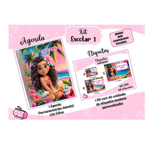 Agenda e Etiqueta Escolar -kit Escolar 1