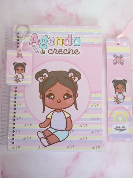 Agenda Permanente para Creche 2025 Menina-48 Folhas