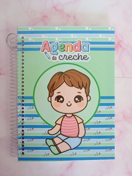 Agenda Permanente para Creche 2025 Menino-48 Folhas