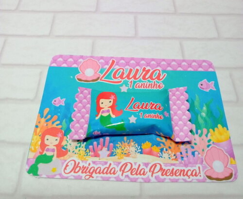 Bala na Card Pequena Sereia