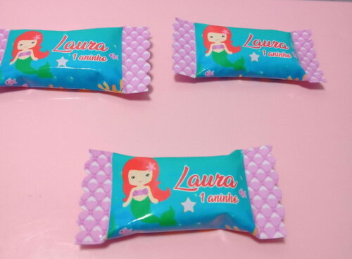 Bala Personalizada Pequena Sereia Cute