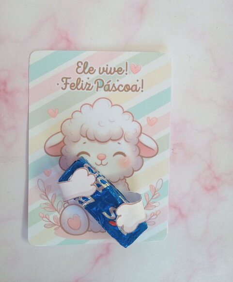 Bis na Card Feliz Páscoa -ovelhinha