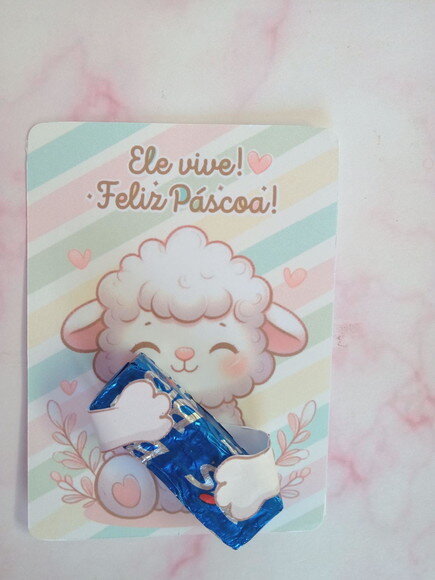 Bis na Card Feliz Páscoa -ovelhinha