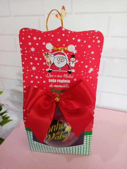 Bolinha de Natal Personalizada com Bombom -feliz Natal