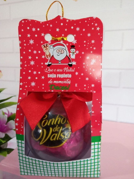Bolinha de Natal Personalizada com Bombom -feliz Natal