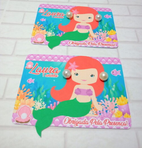 Brinco na Card - Pequena Sereia Cute