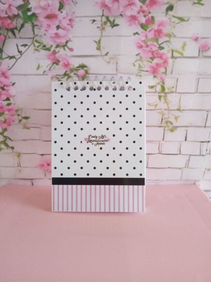 Caderninho Panda Menina -7x10 40fls Brancas