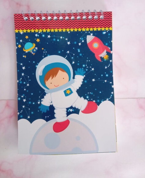 Caderninho/bloq. c/ Mini Lápis Astronauta-7x10 40fls Br