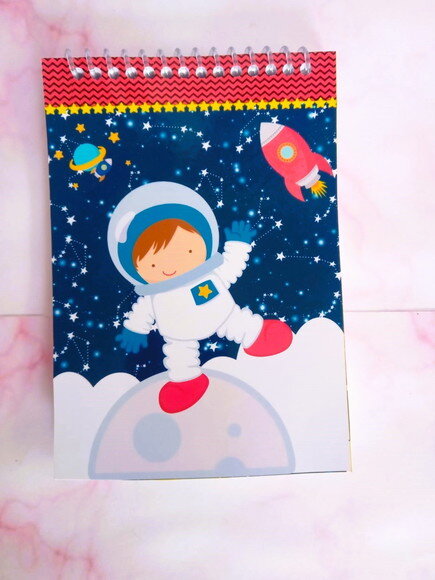 Caderninho/bloq. c/ Mini Lápis Astronauta-7x10 40fls Br