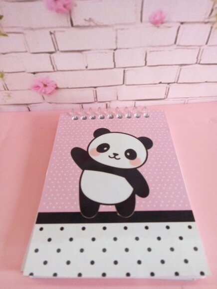 Caderninho/bloq. C/min Lápis Panda Menina 2.0-7x10 40fls Br