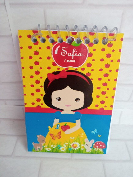 Caderninho/bloq. C/mini Lápis Branca de Neve-7x10 40fls Br