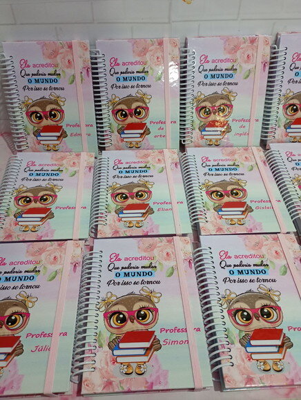 Caderninho/bloquinho A6 com 50 Folhas Brancas -professora