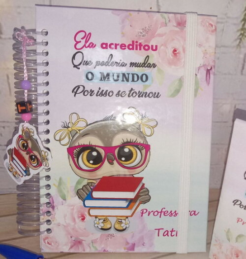 Caderninho/bloquinho A6 50 Folhas Brancas-professora