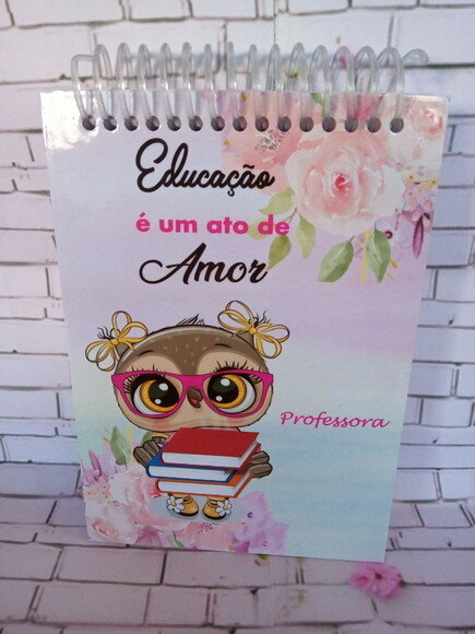 Caderninho/bloquinho A6 Pautado 100 Fls -professora