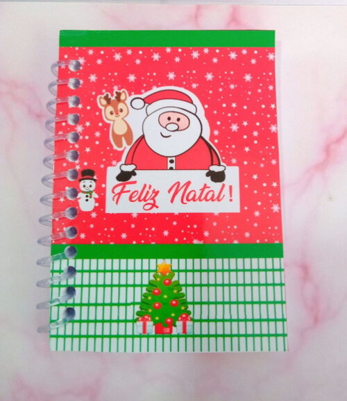 Caderninho/bloquinho Feliz Natal-7x10 40 Fls Brancas