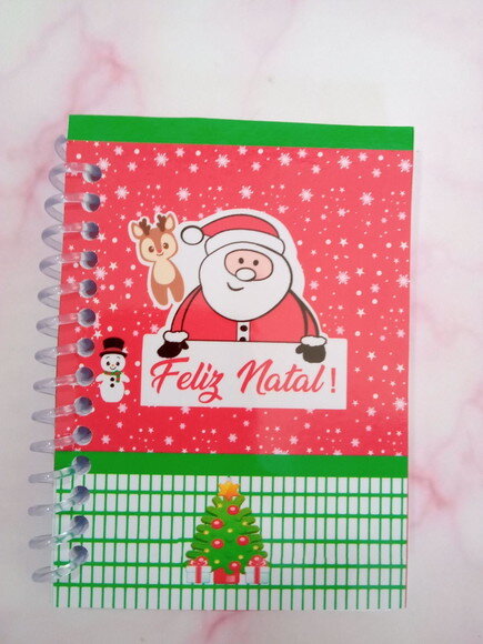 Caderninho/bloquinho Feliz Natal-7x10 40 Fls Brancas