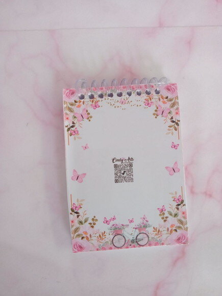 Caderninho/bloquinho Floral Rosa-7x10 40fls Brancas