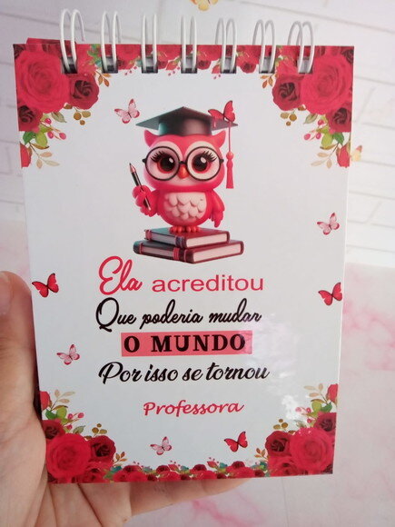 Caderninho/bloquinho Professora A6 Pautado C/100 Folhas
