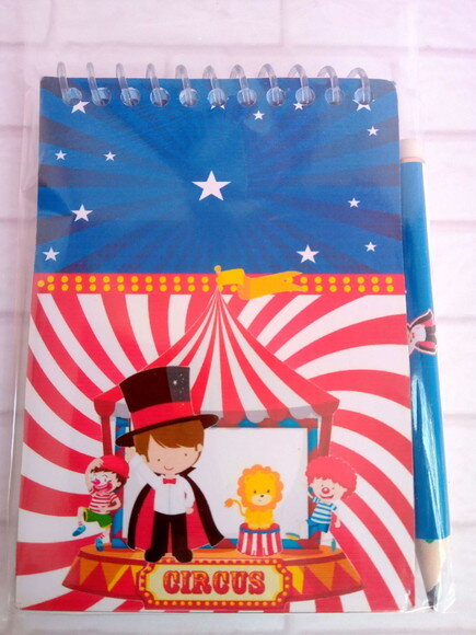 Caderninhoc/ Mini Lapis Circo Azul-7x10 40fls Brancas