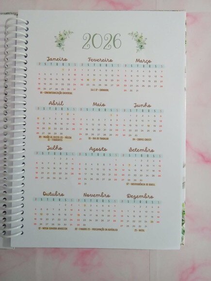 Caderno A5 Personalizado 50 Folhas Brancas