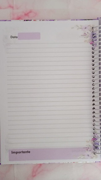 Caderno Pautado Floral Borboleta -a5 c/ 50 Folhas