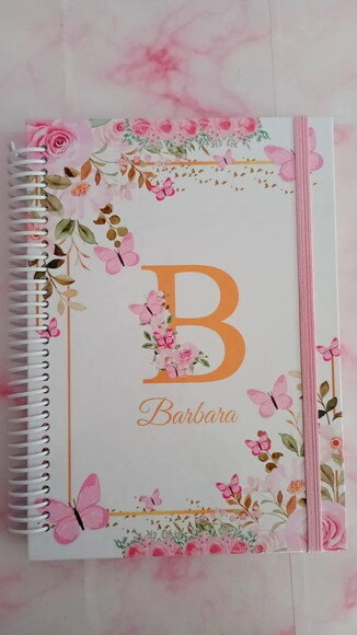 Caderno Universitário Floral Borboleta 100 Folhas-