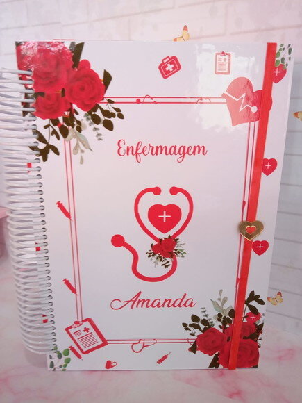 Caderno Universitário 200 Folhas Enfermagem