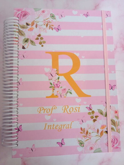 Caderno Universitário Floral Borboleta 100 Folhas-