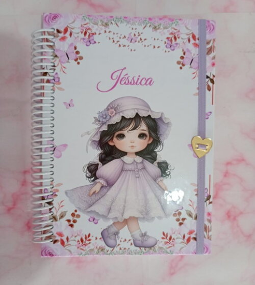 Caderno Universitário Floral Borboletas 50 Folhas