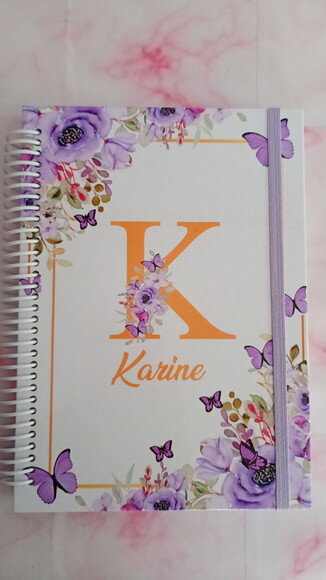 Caderno Universitário Floral Borboletas 50 Folhas