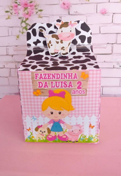 Caixa Canudinho Fazendinha Rosa