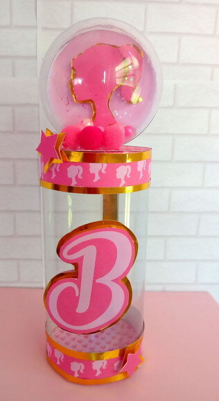 Caixa Cilindro com Esfera Barbie