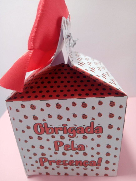 Caixa Cubo Delicada Joaninha