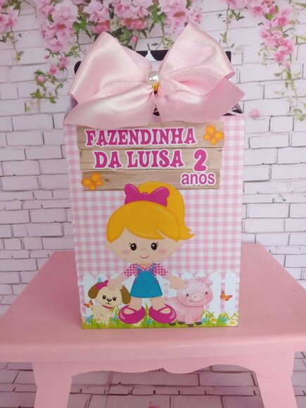 Caixa Lancheirinha Fazendinha Rosa