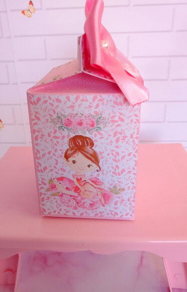 Caixa Milk Bailarina Aquarelada